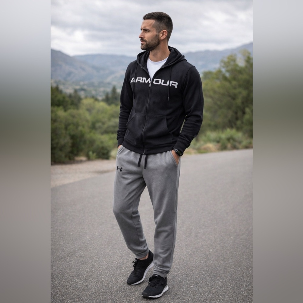 Under Armour Men’s Gray Athletic Joggers Sweatpants Size L Gym Workout